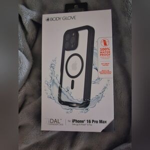 Body Glove Black Protective Case for iPhone 16 Pro Max 100% Waterproof
